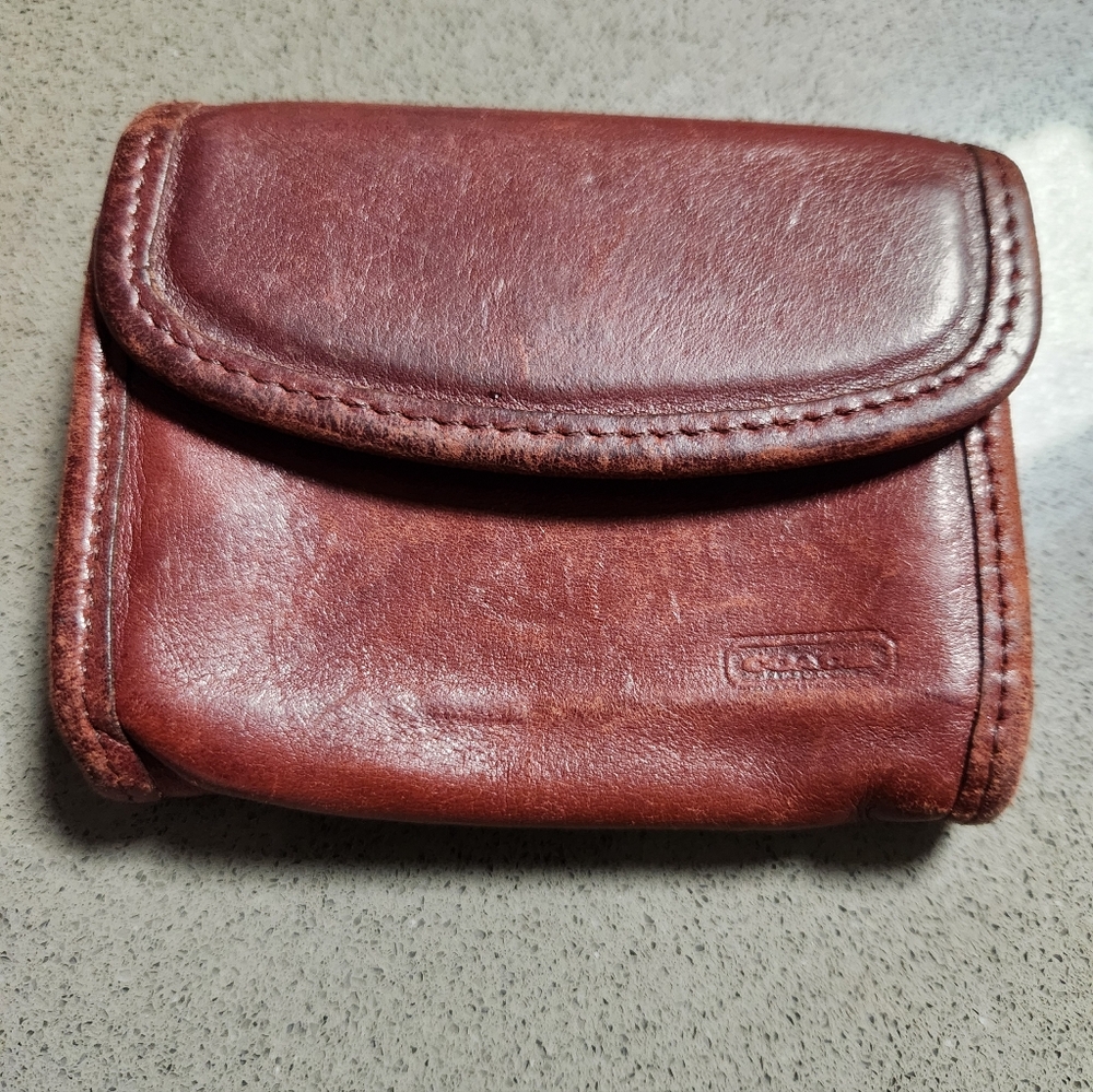 Antique Coach Coin Purse Brown Leather Coin Purse Wallet